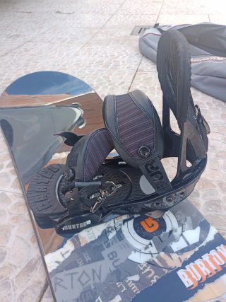 Tabla Snow Burton + Fijaciones + Funda