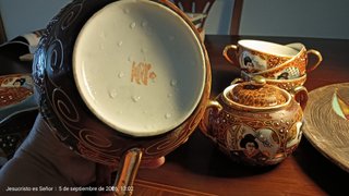Juego de té japonés, porcelana china  antiguo