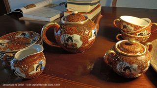 Juego de té japonés, porcelana china  antiguo