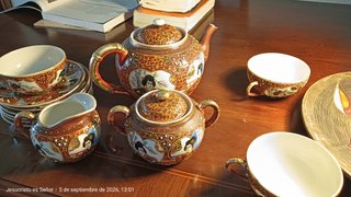 Juego de té japonés, porcelana china  antiguo