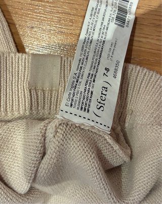 Jersey Sfera beige talla 7-8 (122-128 cm)