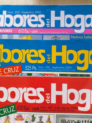 3 Revistas de Labores del Hogar. Año 2000
