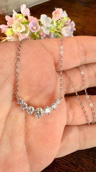 Collar Plata 925 Moissanita 0.5 ct y circonitas