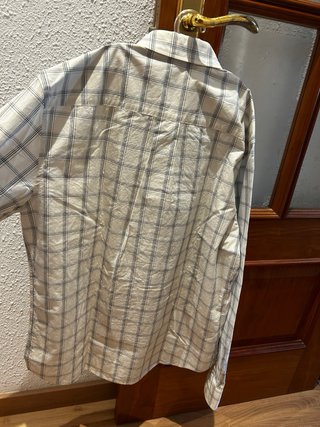 Camisa Massimo Dutti Nueva Beige Cuadros