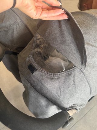 Silla de paseo doble gris, con muy poco uso