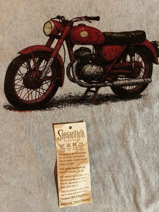Camiseta marca Sargantana Moto Clásica Talla M/L