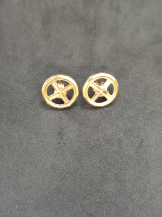 Pendientes Vintage Redondos Dorados oro 18k