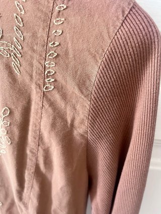Camisa Natura manga larga bordada