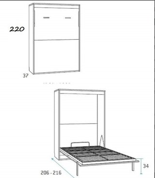 CAMA ABATIBLE MATRIMONIO RIMOBEL