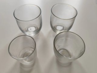 Lote 4 Vasos Cristal Variados