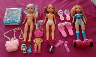 Lote Nancys + muñecas + accesorios
