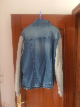 Chaqueta vaquera hombre manga algodón