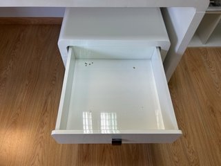 Escritorio blanco moderno con cajonera (opcional)