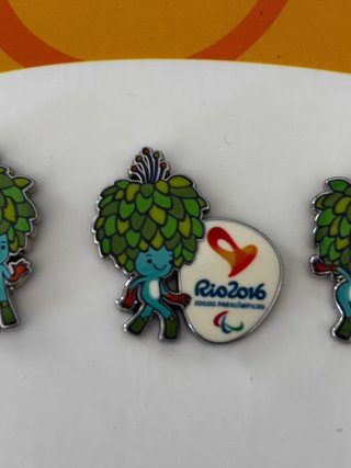 Set 4 Pins Mascota Juegos Paralímpicos Rio 2016