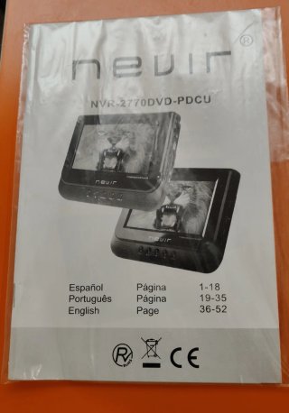 DVD Portátil Nevir Doble Pantalla 7"