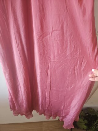 Vestido Tintoretto gasa y lentejuelas rosa