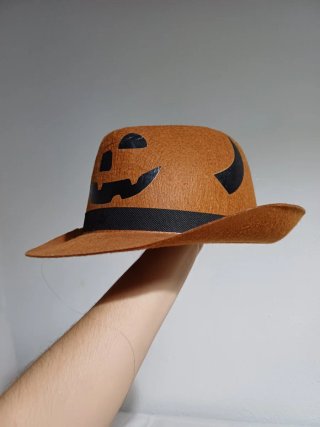 Sombrero Halloween Calabaza Marrón