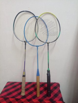 Set di 3 racchette da badminton