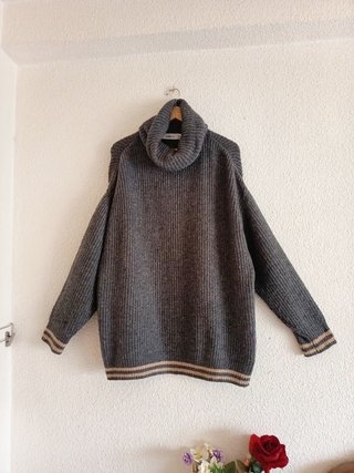 Jersey Zara Lana Gris Talla MXL