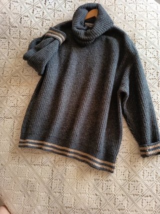 Jersey Zara Lana Gris Talla MXL