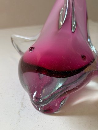 Squalo di Murano Rosa in Vetro Artistico