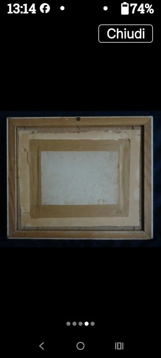 Vecchio quadro dipinto ad olio firmato V. Parisi
