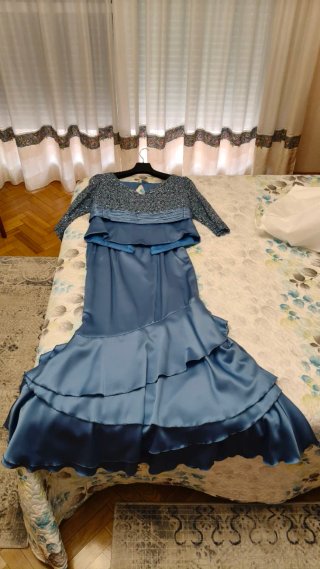 Vestido fiesta azul talla 42