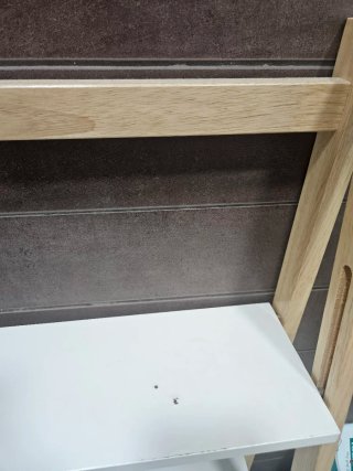 Estantería Escalera Madera y Blanca