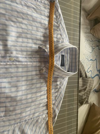 Camisa Canali Cuadros Azul y Blanco Talla 45