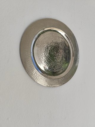 Plato de alpaca vintage para pared