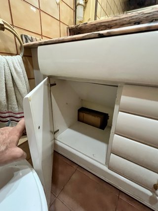 Mueble de baño mármol y madera