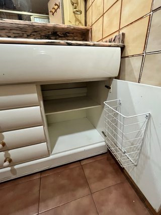 Mueble de baño mármol y madera
