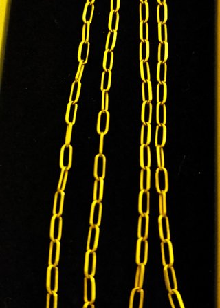 CADENA DE 62 CM CON CRUZ TODO ORO 18K