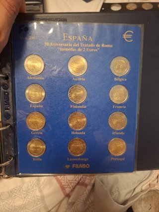 Monedas 2 Euros Tratado Roma 50 Aniversario