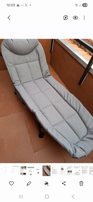 Tumbona Plegable AYDFUORT Ajustable