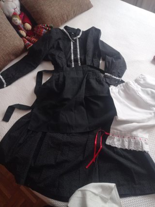 Traje Arrantzal Negro y Blanco