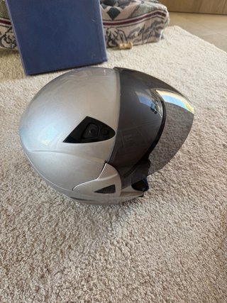 Casco de moto SHIRO plateado