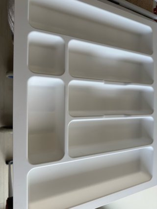 Organizador cubiertos plástico blanco