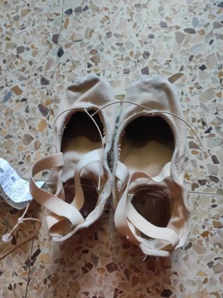 Zapatillas de ballet beige