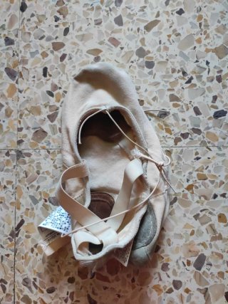 Zapatillas de ballet beige