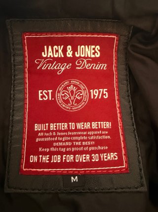 Chaqueta de cuero Jack & Jones Talla M