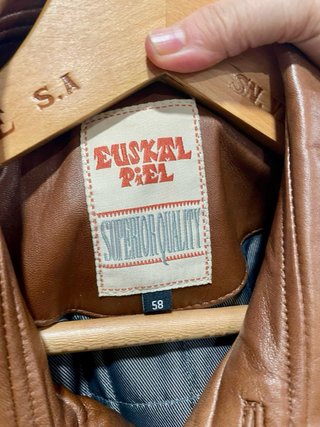 Chaqueta de cuero EUSKEL PIEL marrón