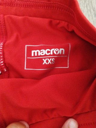 Falda pantalón deportiva MACRON roja y blanca