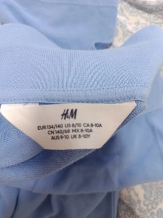 Camiseta Polo Azul para niño H&M ,talla 9-10