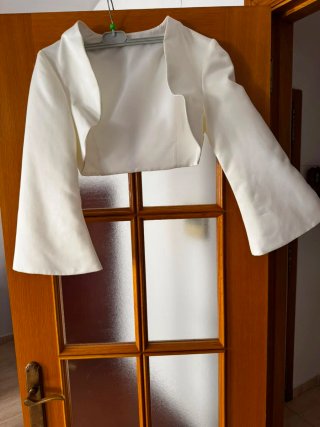Vestido de Novia Blanco con Chaqueta