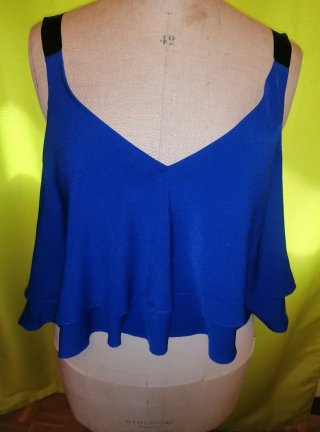 Top volantes azul Trafaluc T.S