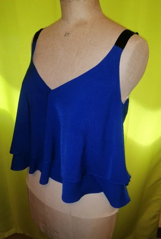Top volantes azul Trafaluc T.S