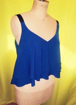 Top volantes azul Trafaluc T.S
