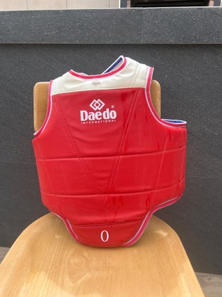 Peto Taekwondo Daedo Talla Única Rojo/Blanco