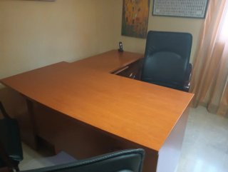 Conjunto Mesa Despacho y Sillas Piel